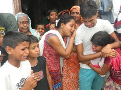 Shaheed ram prasad dead body brought home.