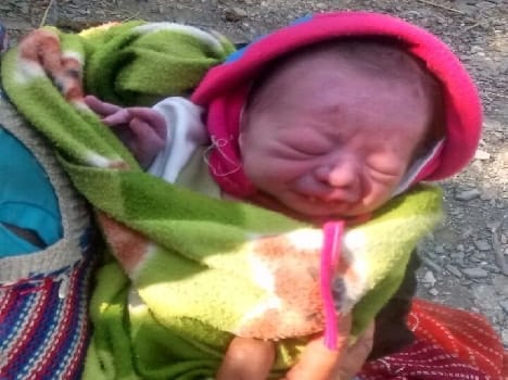 newly born child found near ANM centre