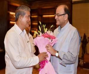 uttarakhand cm meet with arun jaitley.