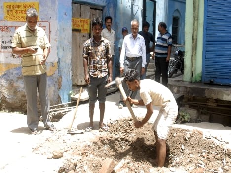 Municipality provided the fix Damaged pipeline