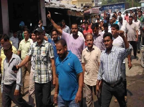 People took to the street against police