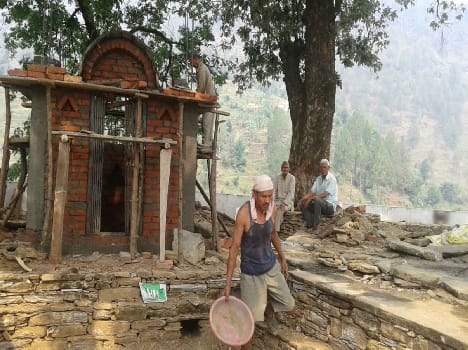 Hanuman Mandir construction in full swing