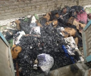 room caught fire from mobile charger.