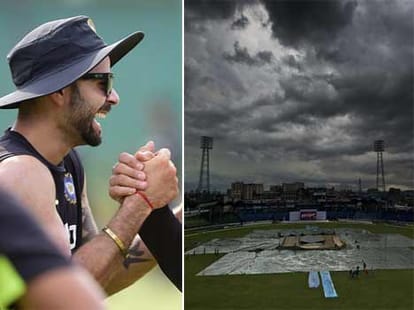 virat kohli and rain relation in match