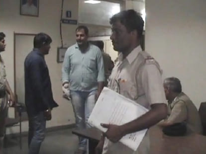 150 people walked into the police station inspector made batons