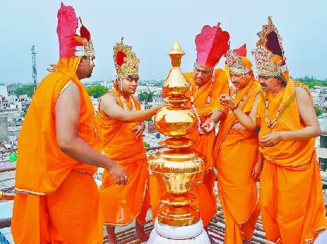 "Urn on top of a mobile tower '