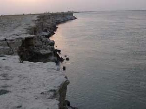 Fertile land spoilin by Ghaghra river