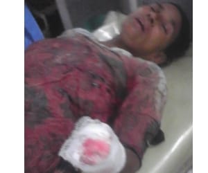 A man attacked at his wife.