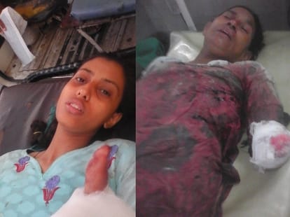 A man attacked at his wife.