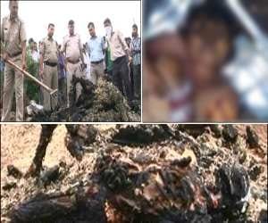 brutal murder of woman and burn dead body