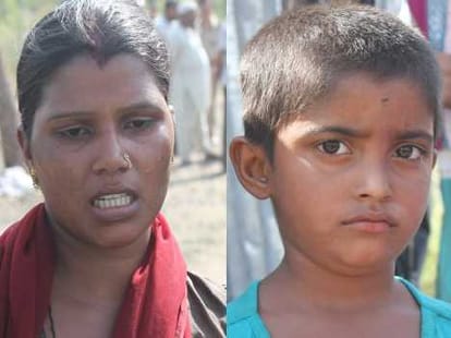 two child burn alive in hut.