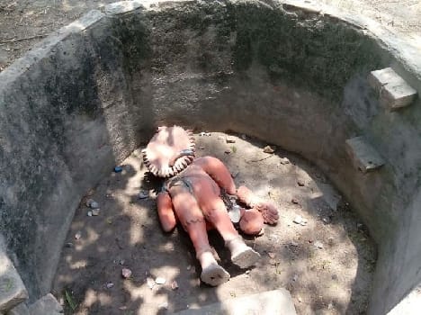 Ukurri Hanuman statues in the woods broke , outrage
