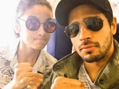 Alia Bhatt turns a 'lefty' after injuring shoulder