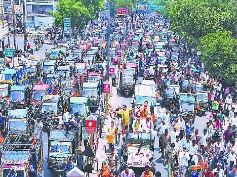 bjp protest Against up Government in agra