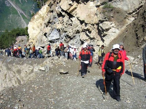 The first group of passengers reached Kailas Nabidang