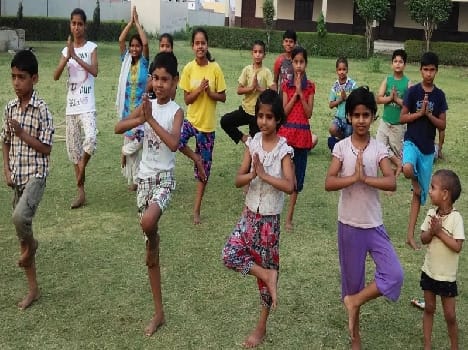 people getting energetic for  World Yoga Day 