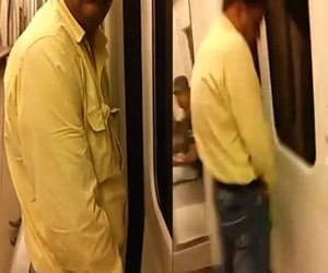 Man found relieving himself in delhi metro 