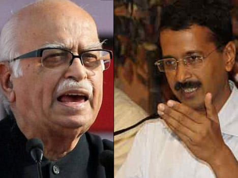 Advani's gestures showing Kejriwal Delhi fears