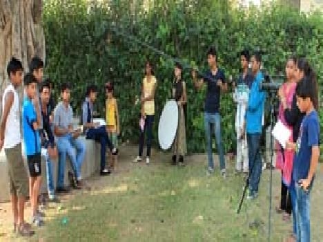 Lights , camera , action and began filming children