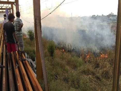 fire in Plant depot factory complex 