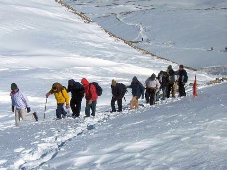 The first group arrived in Tibet on Lipulekh Pass