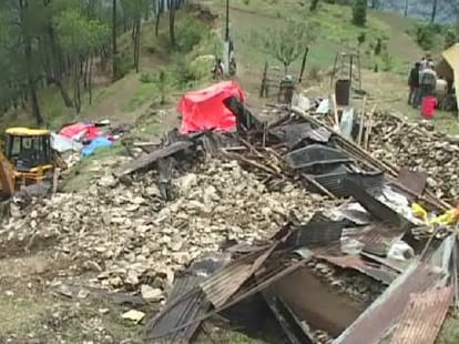 house demolished by punjab goons in shimla.