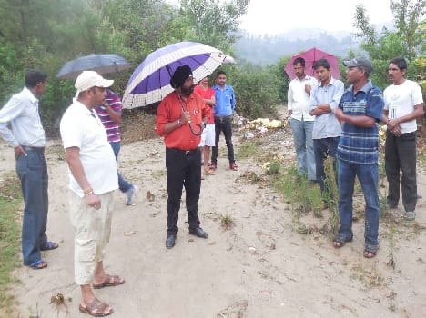 Rain water entered the houses, farm-made pool