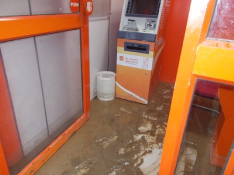 water entered in Bank of Baroda Chandiket 