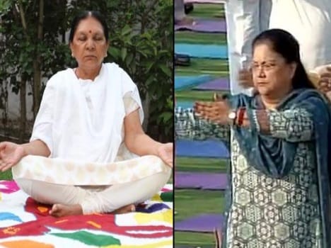 Pics:योग डे पर मुख्यमंत्रियों ने भी दिखाए अजब-गजब आसन - Chief Ministers Celebrate Yoga Day - Amar Ujala Hindi News Live