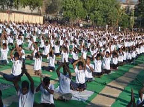 Yoga asanas and pranayama conducted on Day