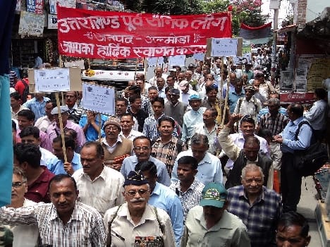Enraged by former soldiers march out