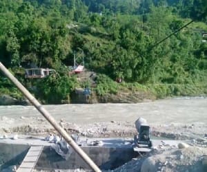 nepal and india connecting bridge shedding.