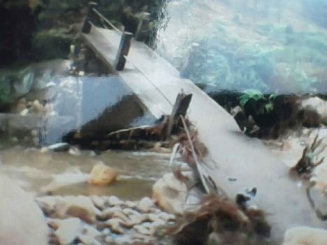 Amtudha village pedestrian bridge collapsed in heavy rain
