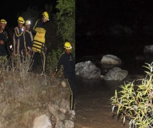 tourists stuck in flood at guchhupani dehradun.