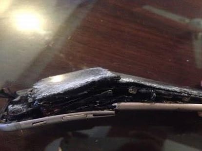 The blast occurred two days earlier Apple iPhone 6.