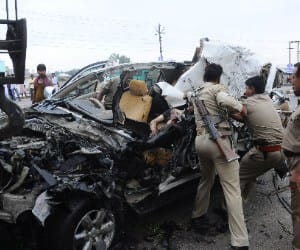 Two died in an accident in Lucknow.
