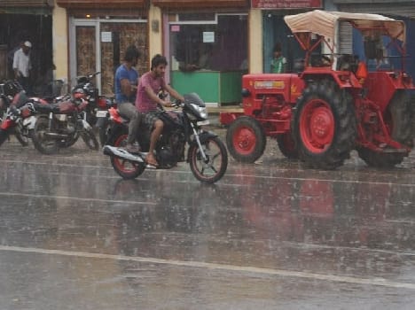 Rain and winds dropped mercury