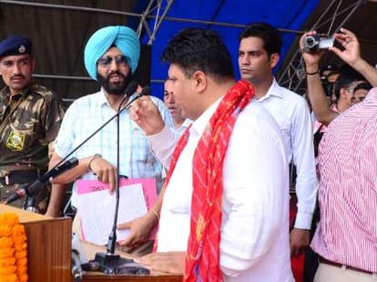 cm virbhadra singh rally at una.