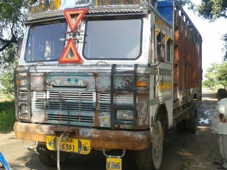 truck caught
