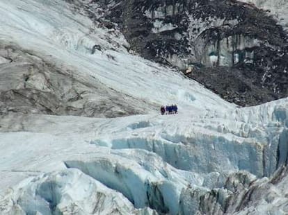 landslide in himalayan range.