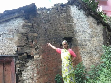Kakdha damaged the two-storey house