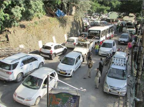 landsliding in shimla circular road.