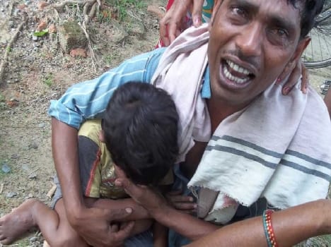 Uncontrollable car two children thrashed to death