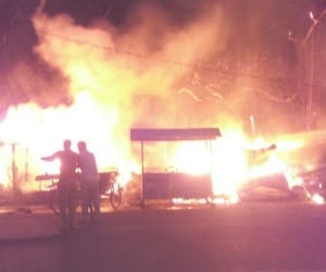 Fire in Chauk area in Lucknow.