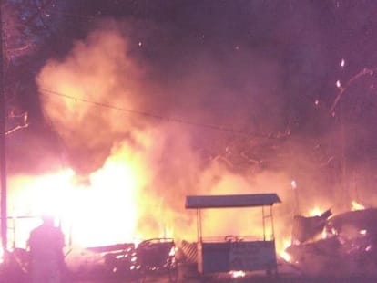 Fire in Chauk area in Lucknow.