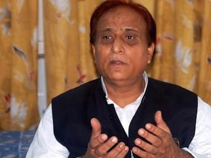 azam khan again shows anger on officers