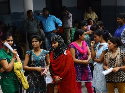 Applicants make ruckus before net exam.