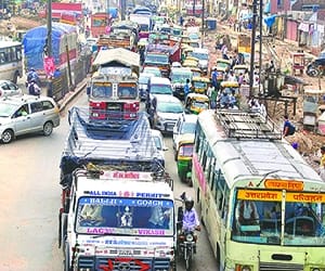 Jam on the main city