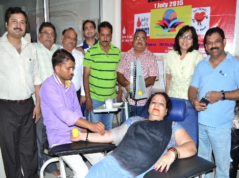 Doctors-day blood donation by the Rotary City