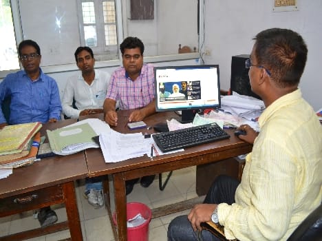 The telecom officer faces in video conferencing PM